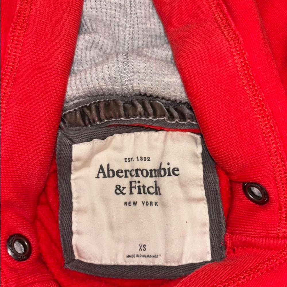 Vintage Abercrombie & Fitch Vibrant Red Hoodie - Picture 3 of 3